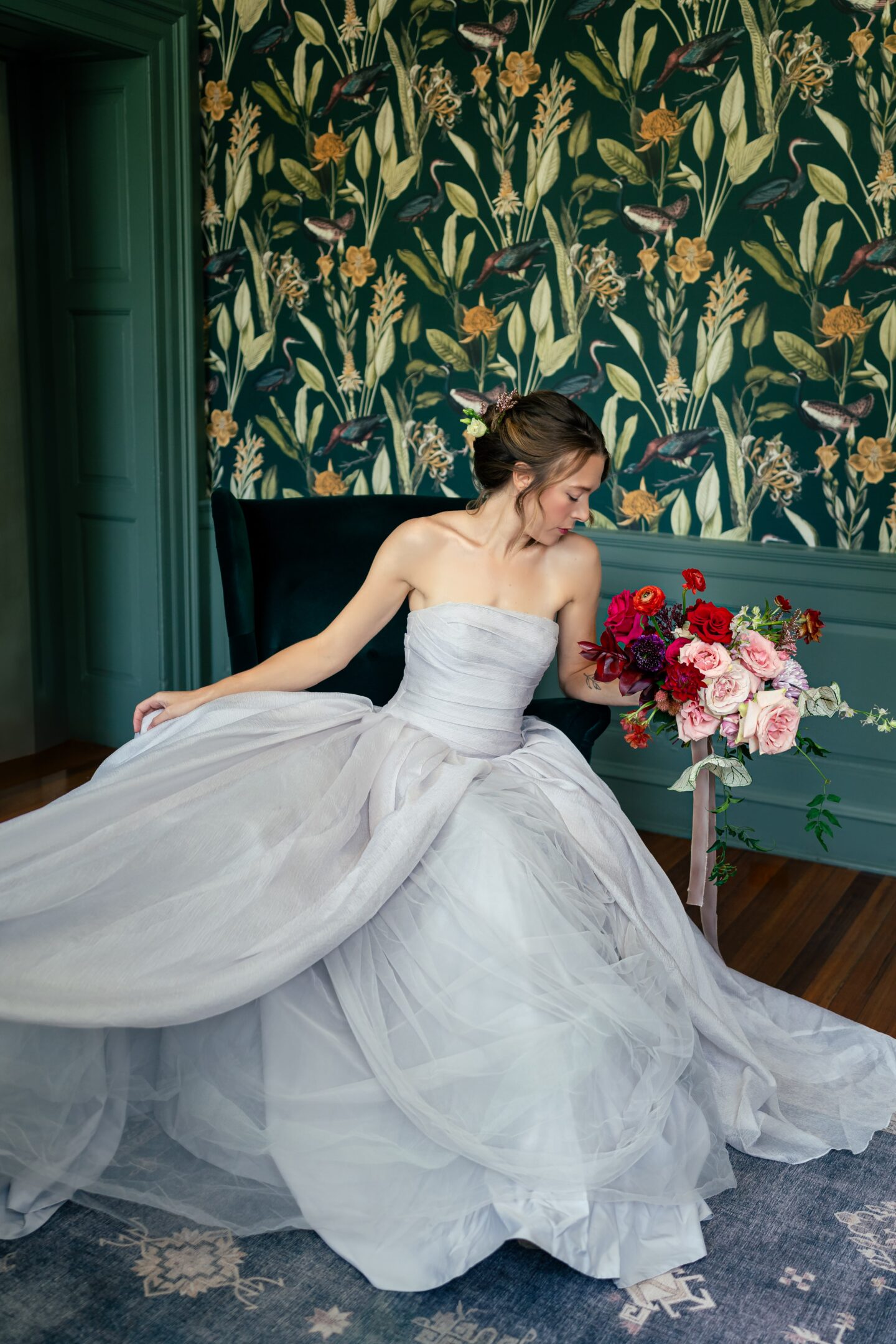 Bold Floral Wedding At Rust Manor House USA