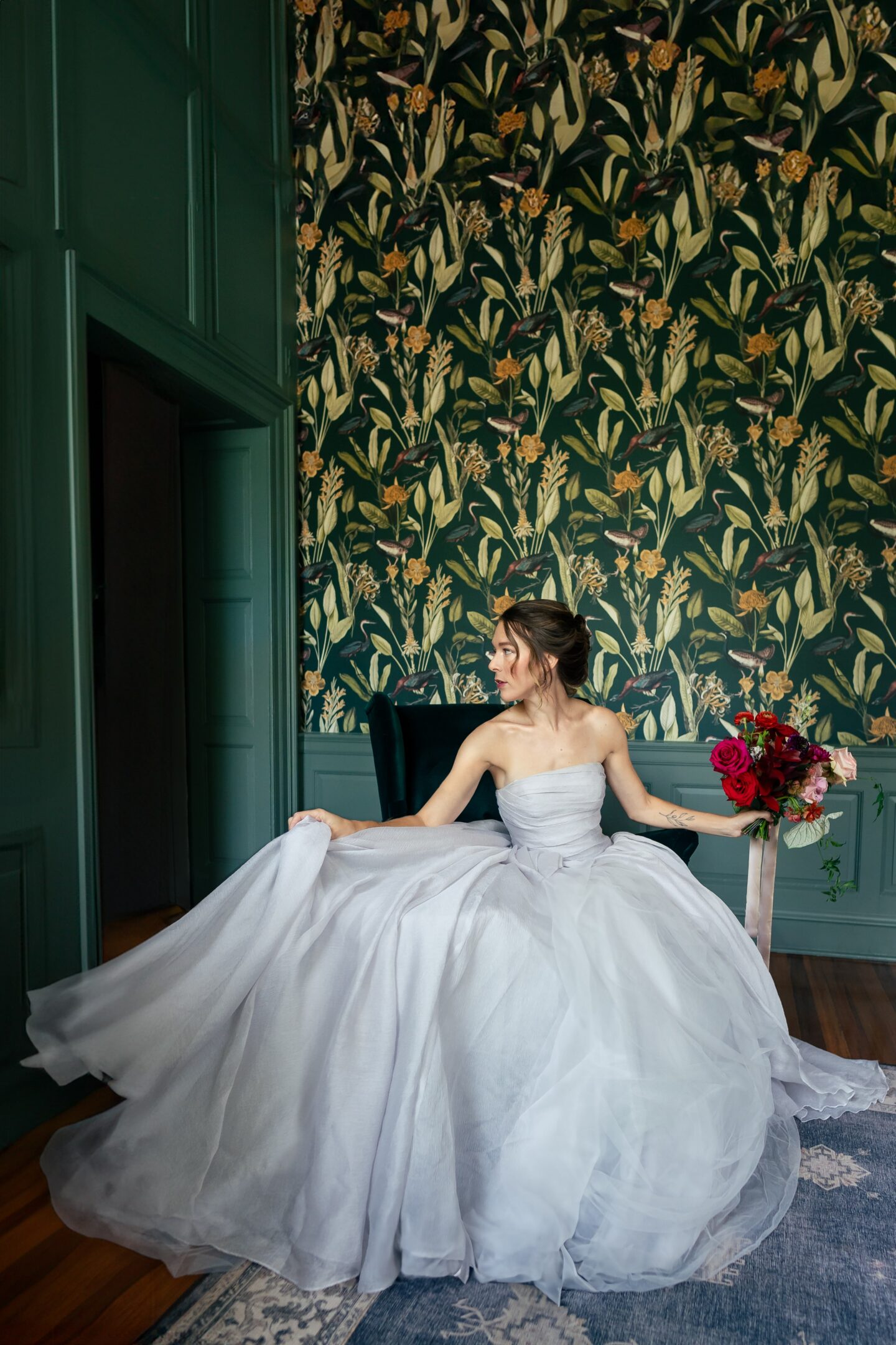 Bold Floral Wedding At Rust Manor House USA
