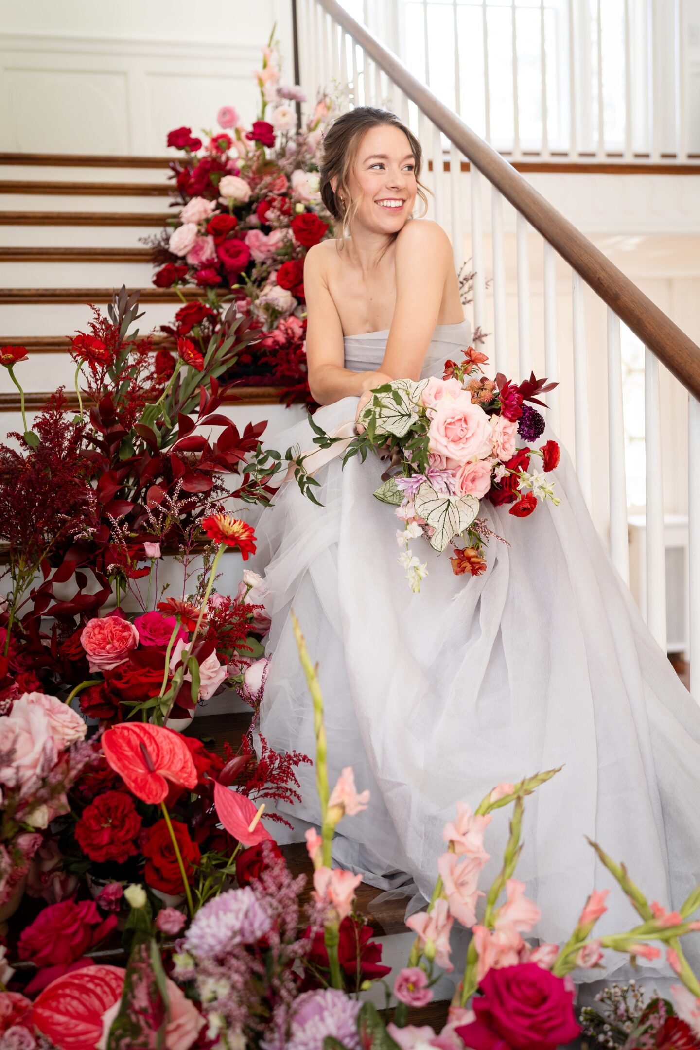 Bold Floral Wedding At Rust Manor House USA